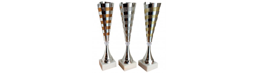 DUAL METAL GOLD/SILVER CONICAL CUP - 46CM