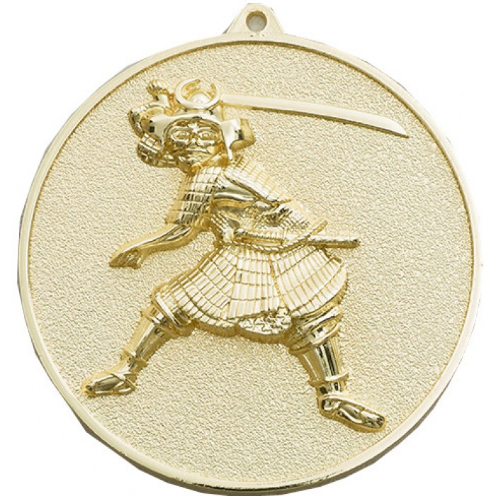 70MM X 6MM THICK GOLD KARATE MEDAL