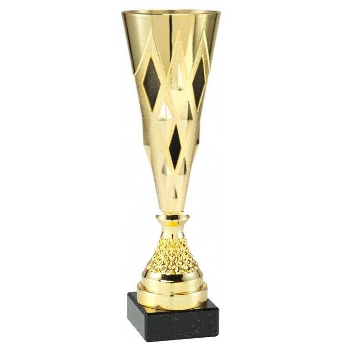 GOLD CONICAL PLASTIC TROPHY CUP - AVAILABLE IN 3 SIZES - 11'' TO 14.5''